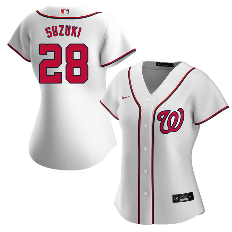 Nike Women #28 Kurt Suzuki Washington Nationals Baseball Jerseys Sale-White